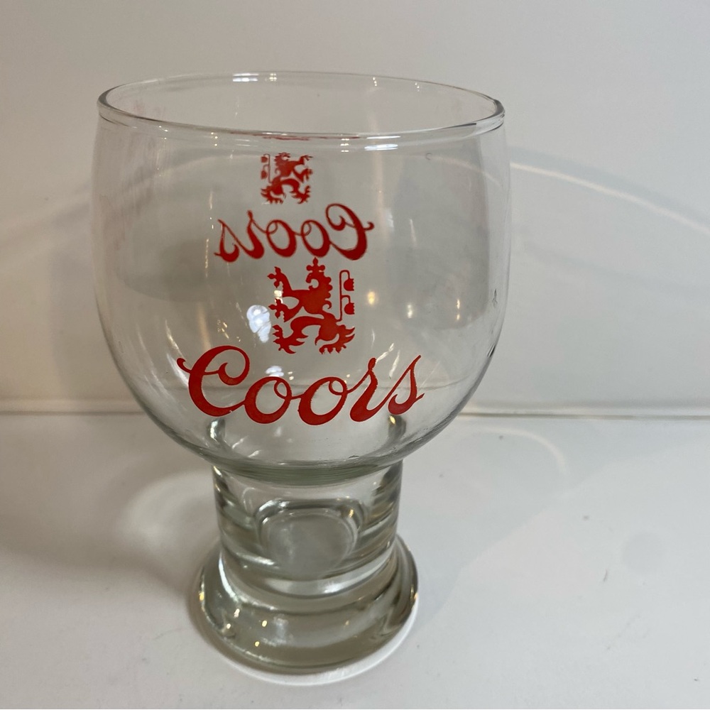 Vintage Coors Large Pedestal Beer Goblet